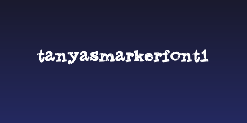 TanyasMarkerFont1 Social Header