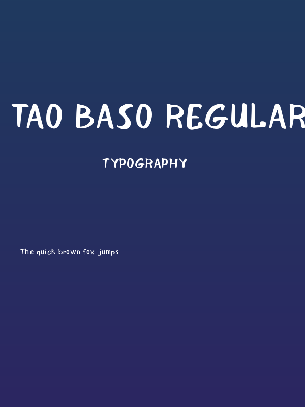 Tao Baso Regular Poster