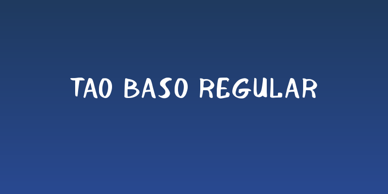 Tao Baso Regular Social Header