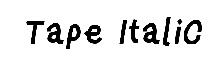 Tape Italic फ़ॉन्ट