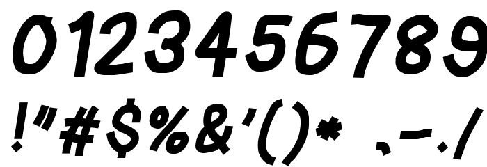 Tape Italic Font OTHER CHARS