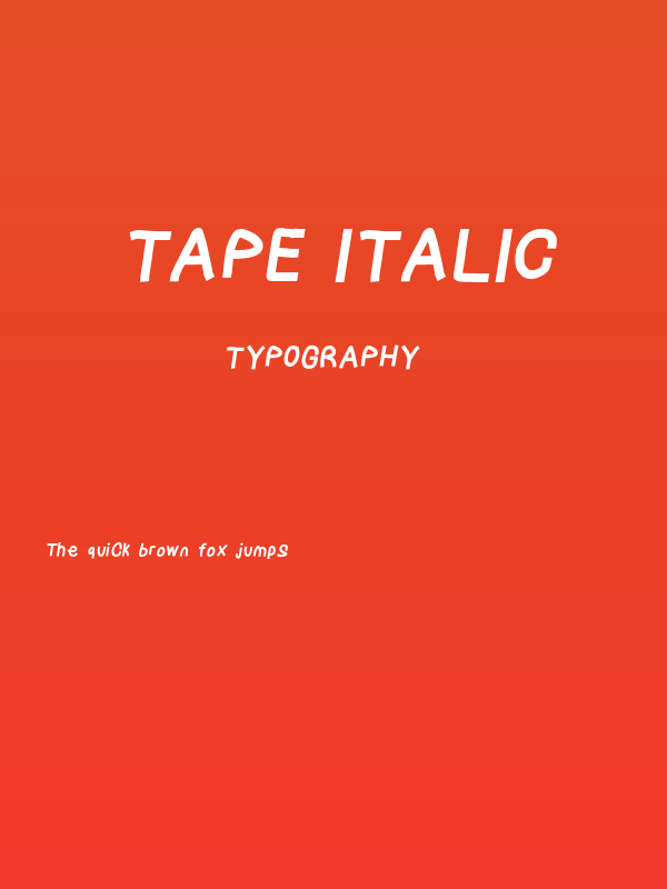 Tape Italic Poster