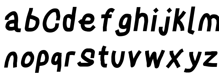 Tape Italic Font LOWERCASE