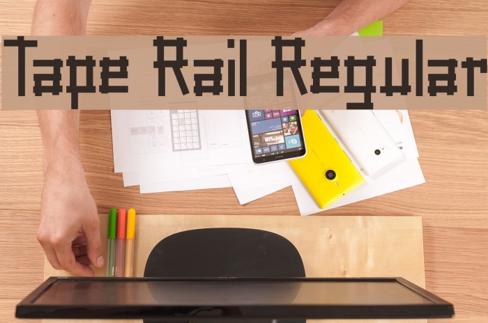 Tape Rail Regular Font examples