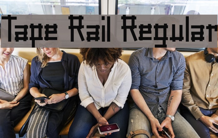 Tape Rail Regular Font examples