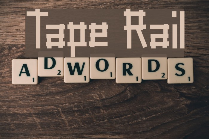 Tape Rail Font examples
