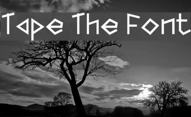 Tape The Font Font examples