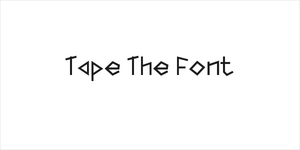 Tape The Font Logo