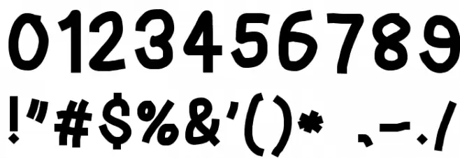 Tape Font OTHER CHARS