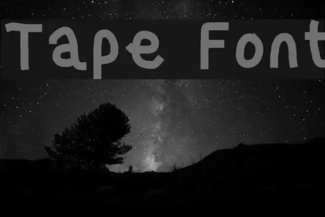 Tape Font examples