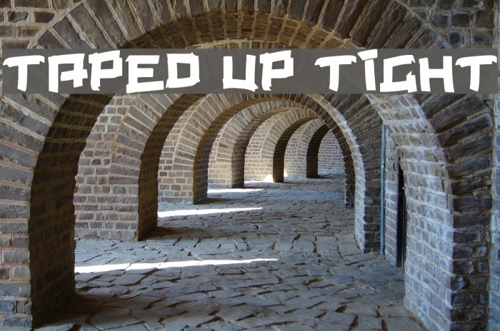 Taped Up Tight Font examples