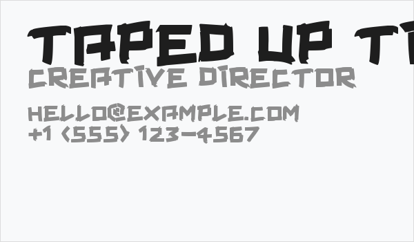 Taped Up Tight Business Card