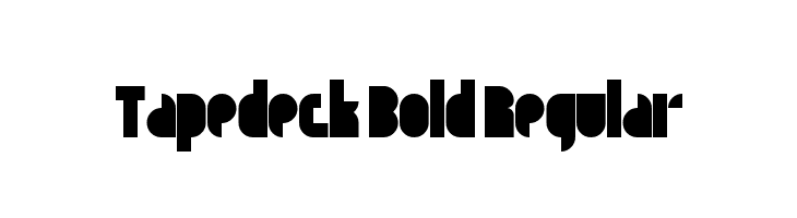 Tapedeck Bold Regular  Frei Schriftart Herunterladen