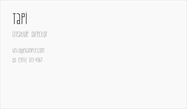 Tapi Business Card