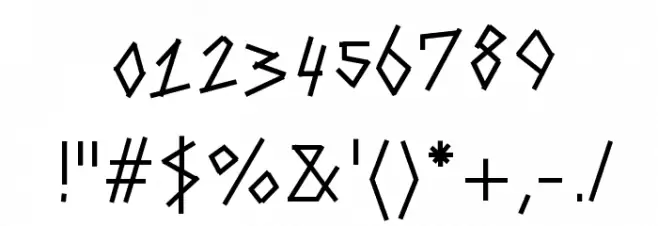 TapingYourHand Font OTHER CHARS