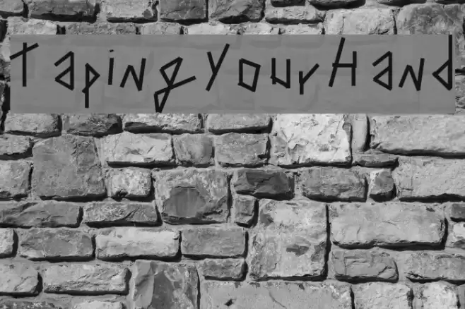 TapingYourHand Font examples