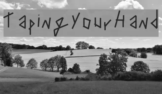 TapingYourHand Font examples