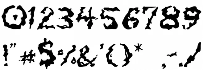 Tar Pits Font OTHER CHARS