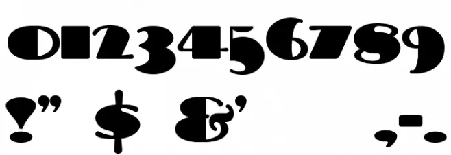 TaraBulbous Font Alte caractere