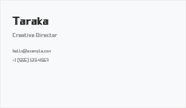 Taraka Business Card