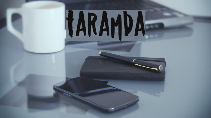 Taramda Шрифта examples