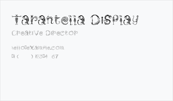 Tarantella Display Business Card