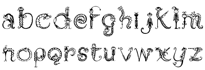 Tarantella MF Font LOWERCASE