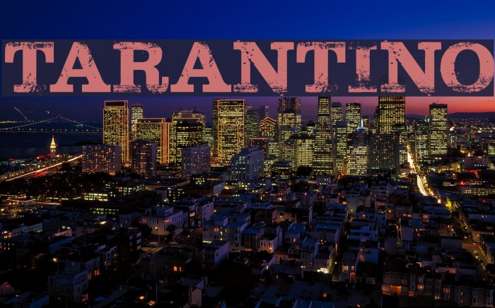 Tarantino Font examples