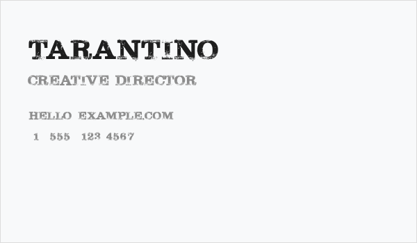 Tarantino Business Card