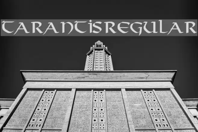 Tarantis Regular Font examples