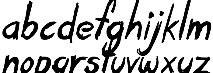 Tardy Kid Font LOWERCASE