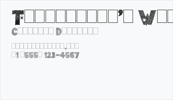 Tarentula's Web Business Card