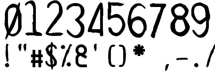 Targa MS Hand Font OTHER CHARS