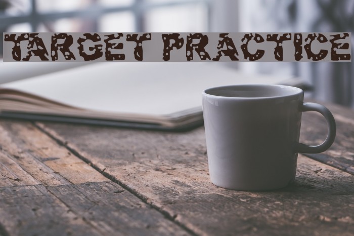 Target Practice Schriftart examples