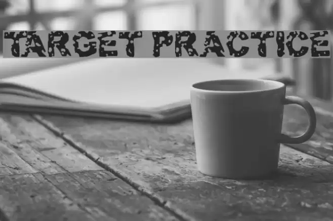 Target Practice Schriftart examples