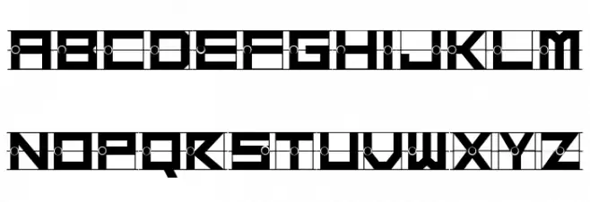Target Regular Font LOWERCASE