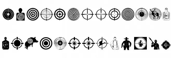 Target Shooting フォント 大文字