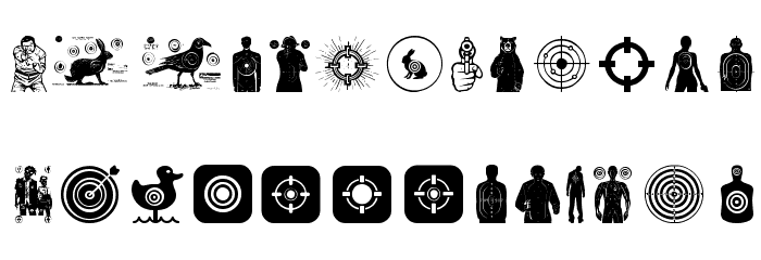 Target Shooting Font LOWERCASE