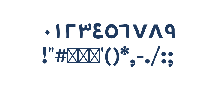 Tarif Arabic Bold Other Characters