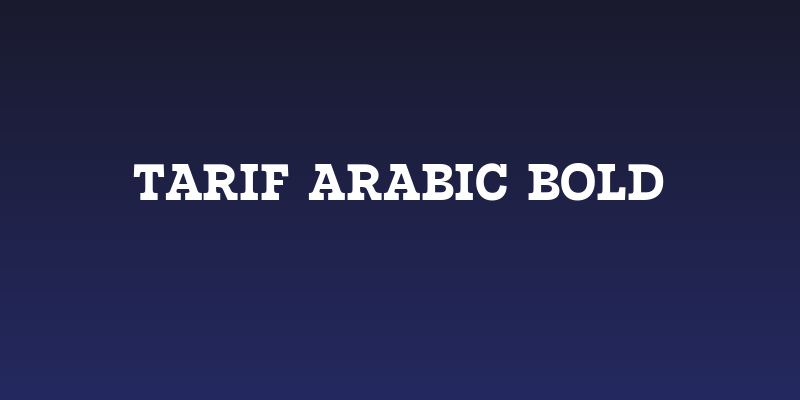 Tarif Arabic Bold Social Header