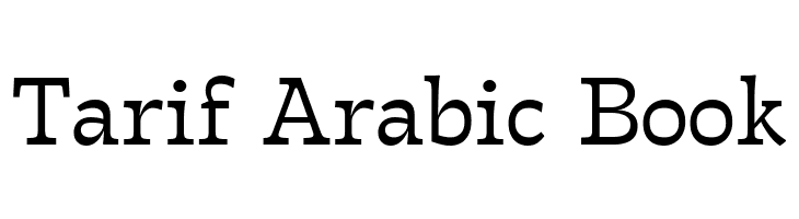 Tarif Arabic Book  免费字体下载