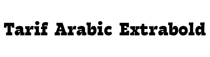 Tarif Arabic Extrabold  Frei Schriftart Herunterladen