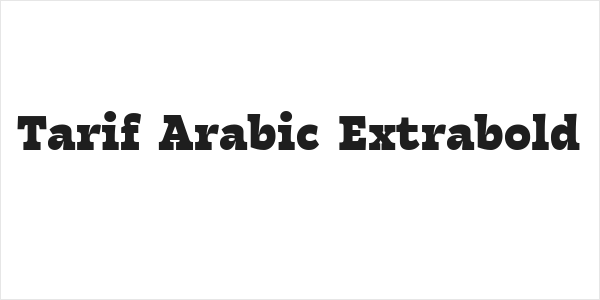Tarif Arabic Extrabold Logo