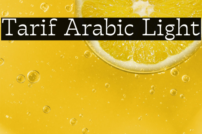 Tarif Arabic Light Example 1