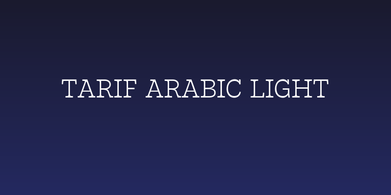 Tarif Arabic Light Social Header