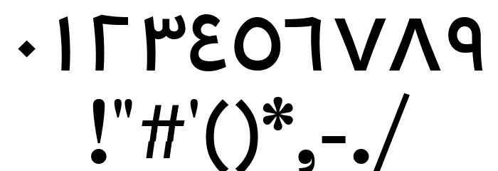 Tarif Arabic Medium Font OTHER CHARS