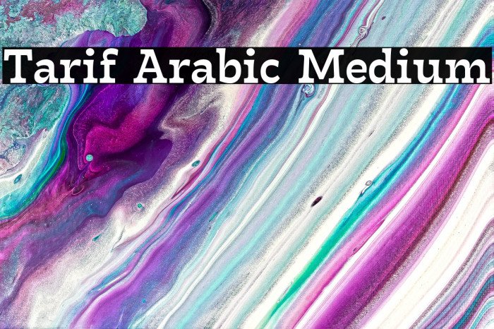 Tarif Arabic Medium Example 1