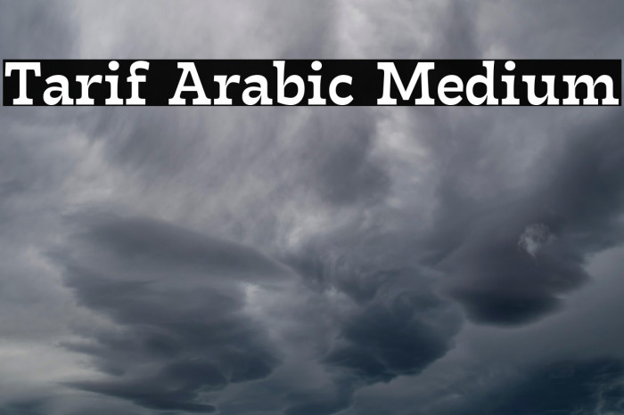 Tarif Arabic Medium Example 2