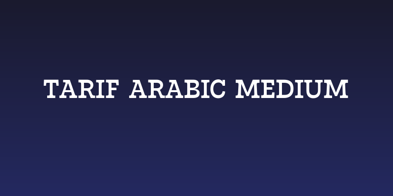 Tarif Arabic Medium Social Header