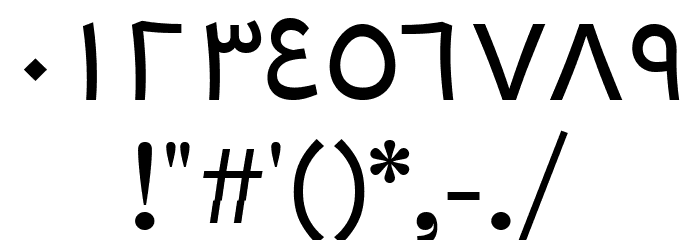 Tarif Arabic Regular Font OTHER CHARS